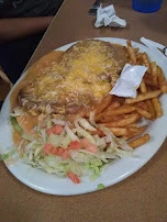 Mexican Hamburger Slopper with Fries